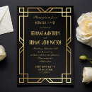 Search for black and gold rehearsal dinner invitations Elegant