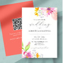 Search for pink and orange wedding invitations Qr code