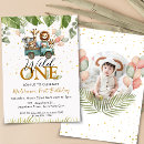 Search for kids safari birthday invitations Greenery