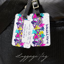 Search for blue abstract pattern luggage tags Unique