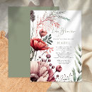 Search for watercolor burgundy floral invitations Gender neutral