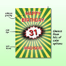 Search for 31st birthday cards Age