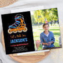 Search for orange and black birthday invitations Boy