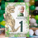 Search for dinosaur photo birthday invitations Modern