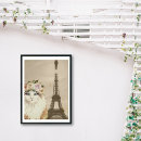 Search for vintage eiffel tower posters Sepia