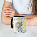 Search for grey colour mugs Yellow