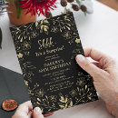 Search for black and gold birthday invitations Stylish