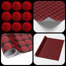 Search for black floral wrapping paper Red and black