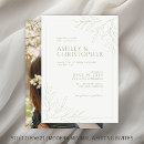 Search for green foliage wedding invitations Minimalist