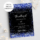 Search for royal blue and black wedding invitations Modern