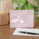 Search for stork birth announcement cards Pink