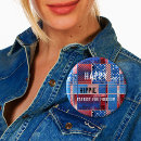 Search for red white pattern badges Blue