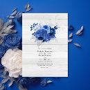 Search for royal blue floral wedding invitations Botanical