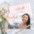 Search for rose gold glitter graduation invitations High school or college