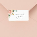 Search for gold floral return address labels Bridal shower