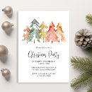 Search for pine tree christmas invitations Watercolor