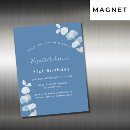 Search for dusty blue birthday invitations Botanical