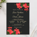 Search for hibiscus wedding invitations Black