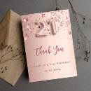 Search for 21st birthday thank you cards Rose gold