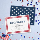 Search for white blue star invitations Barbecue