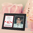 Search for black white 40th birthday cards Modern