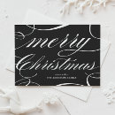 Search for elegant black business christmas cards Black and white