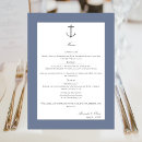 Search for dusty blue wedding menus Minimal