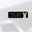 Search for black dress return address labels Birthday