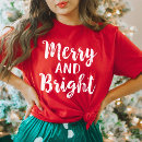 Search for merry and bright tshirts Typography