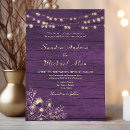 Search for light purple wedding invitations Rustic