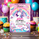 Search for printable unicorn invitations Rainbow