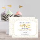 Search for gold glitter 1st birthday invitations Baby girl
