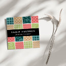 Search for patchwork business cards Gingham