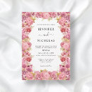 Search for pink floral border wedding invitations Flowers