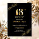 Search for stylish 18th birthday invitations Black