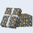 Search for monsters wrapping paper Illustration