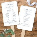 Search for blue and white wedding programs Traditional
