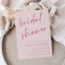 Search for dusty pink bridal shower invitations Modern