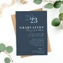 Search for classic graduation invitations Navy blue