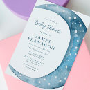 Search for blue moon baby shower invitations Watercolor