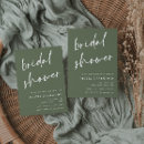Search for green and white bridal shower invitations Trendy