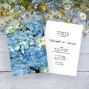 Search for blue hydrangea rehearsal dinner invitations Floral