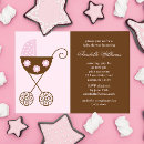 Search for carriage baby girl shower invitations Sip and see