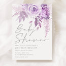 Search for lavender baby shower invitations Floral