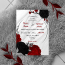 Search for black red silver wedding invitations Burgundy