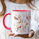 Search for red robin birds mugs Winter