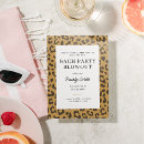 Search for leopard print hens party invitations Cheetah