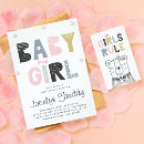 Search for neutral baby girl shower invitations It's a girl