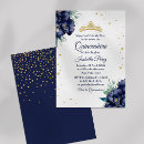 Search for navy quinceanera invitations Tiara