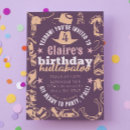 Search for western girl birthday invitations Purple